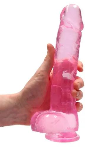 Crystal Clear dildo 22 cm, Pink