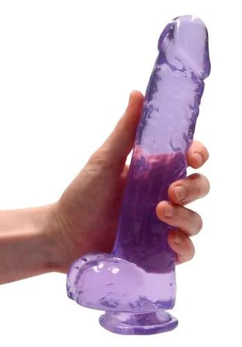 Crystal Clear dildo 22 cm, Purple