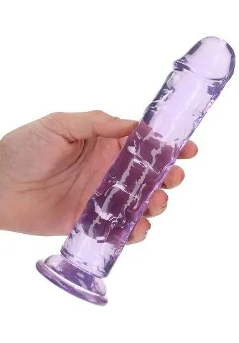 Crystal Clear dildo 20 cm, Purple