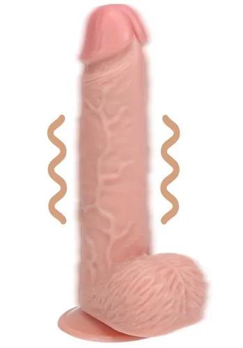 Realrock Vibrating Regular Straight Cock with Balls 23 cm