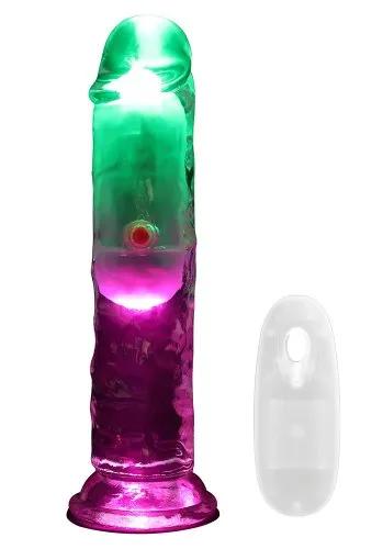 Realrock LED Vibrating Straight Cock 15 cm