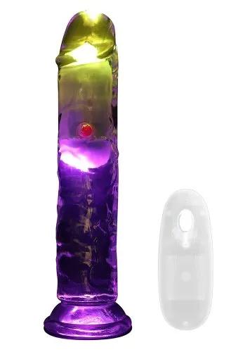 Realrock LED Vibrating Straight Cock 18 cm