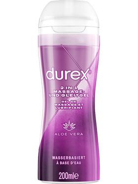 Durex Play Massage 2-in-1 Aloe Vera, Glidmedel/Gel, 200 ml