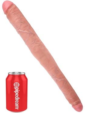 King Cock Tapered Double Dildo, 41 cm, ljus