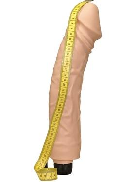 Queeny Love Giant Lover Dildovibrator, 33 cm, ljus