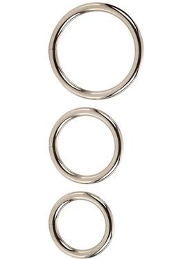California Exotic Silver Ring Set, 3-pack