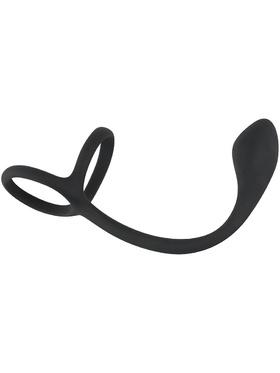 Black Velvets Cock & Ball Ring + Plug