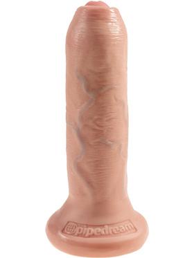 King Cock Uncut Cock Dildo, 18 cm, ljus