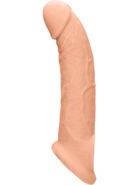 RealRock Skin Penis Extender with Rings, 22 cm, ljus