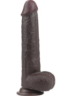 LoveToy Sliding-Skin Dildo, 23 cm, mörk