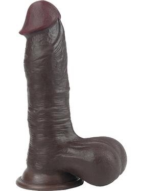 LoveToy Sliding-Skin Dildo, 19.5 cm, mörk