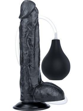 LoveToy Squirt Extreme Dildo, 26 cm, svart