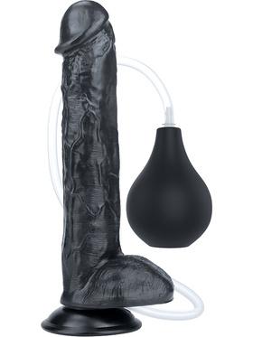 LoveToy Squirt Extreme Dildo, 28 cm, svart