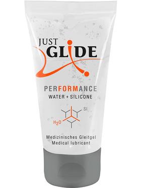 Just Glide Performance, Vatten- och Silikonbaserat Glidmedel, 50 ml
