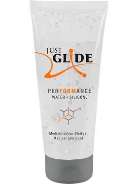 Just Glide Performance, Vatten- och Silikonbaserat Glidmedel, 200 ml