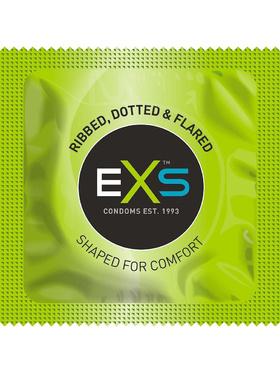 EXS Ribbed & Dotted Kondomer, 12-pack