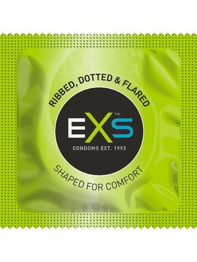 EXS Ribbed & Dotted Kondomer, 100-pack