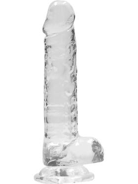 RealRock Crystal Clear Realistic Dildo, 17 cm