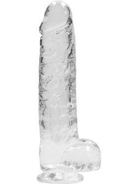 RealRock Crystal Clear Realistic Dildo, 22 cm