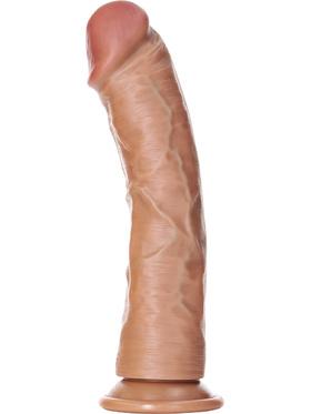 RealRock Curved Realistic Dildo, 23 cm, ljusbrun