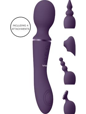 Vive Nami, Pulse-Wave Wand Vibrator with Clitoral Sleeves, lila