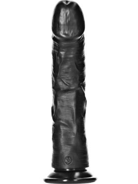 RealRock Curved Realistic Dildo, 25.5 cm, svart
