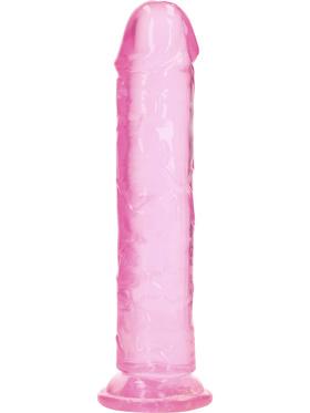 RealRock Crystal Clear Straight Realistic Dildo, 23 cm, rosa