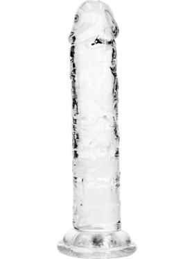 RealRock Crystal Clear Straight Realistic Dildo, 14.5 cm, transparent