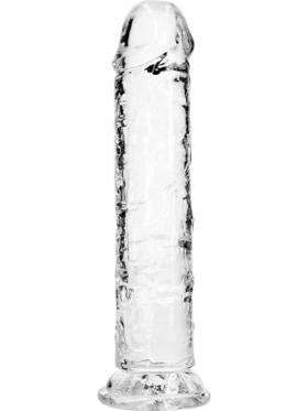 RealRock Crystal Clear Straight Realistic Dildo, 20 cm, transparent