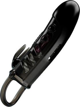 Pretty Love Sloane, Vibrating Penis Sleeve with Rabbit, svart