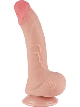 LoveToy Sliding-Skin Dildo, 19.5 cm, ljus