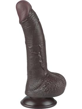 LoveToy Sliding-Skin Dildo, 19.5 cm, mörk