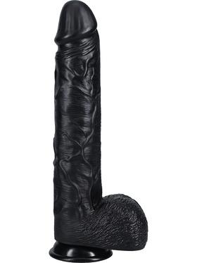 RealRock Extra Long Realistic Dildo, 33 cm, svart