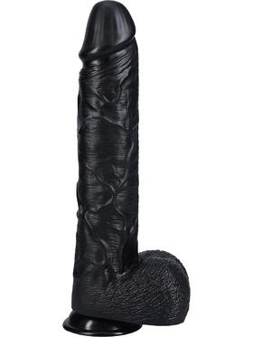 RealRock Extra Long Realistic Dildo, 38 cm, svart