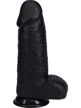 RealRock Extra Thick Realistic Dildo, 25 cm, svart