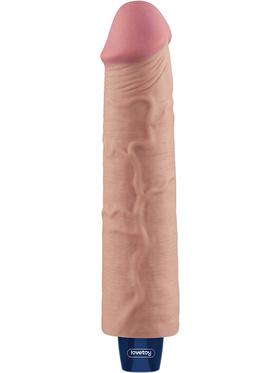 LoveToy Real Softee, Silicone Vibrating Dildo, 24 cm
