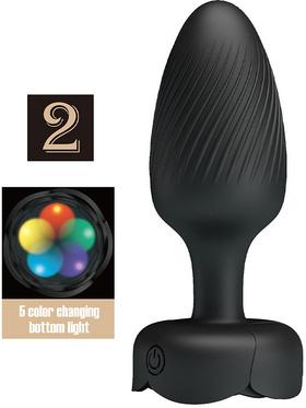 Pretty Love Varian 2, Vibrating Butt Plug with Color LED
