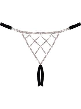 Cottelli Lingerie Crotchless String with Rhinestones, One Size