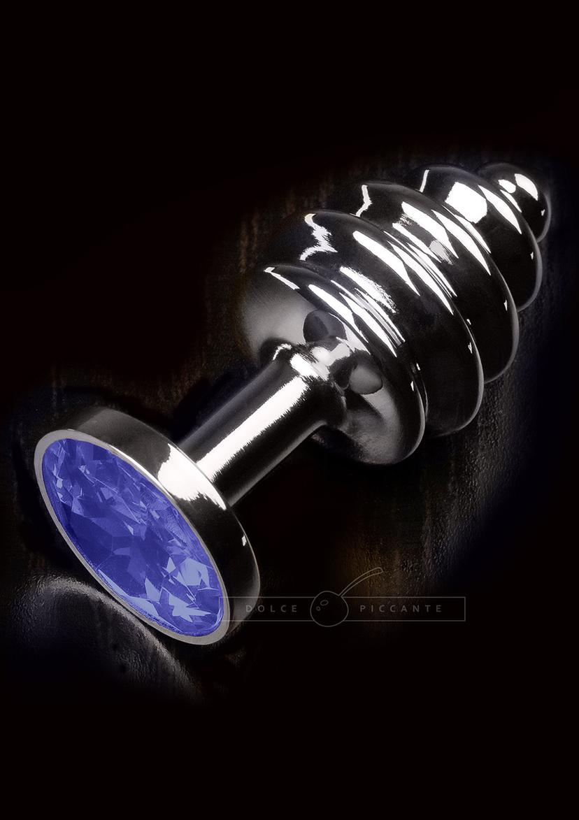JEWELLERY RIBBED SILVER BLUE
