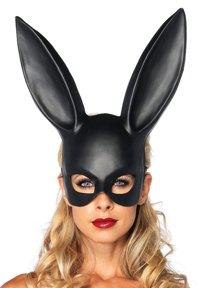 Leg Avenue Black Bondage Bunny Mask