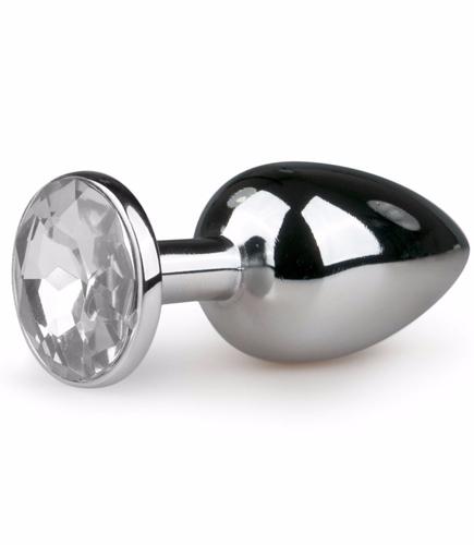 Lyxig Analplugg  - Med Vit Fake diamant -