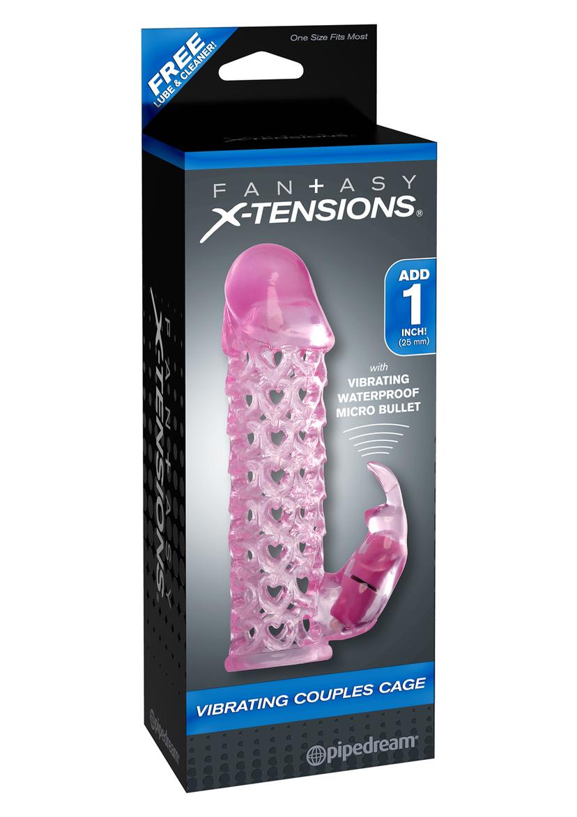 FANTASY X-TENSIONS VIBRATING COUPLES CAGE PINK