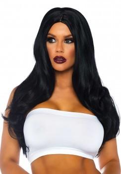 Long wavy wig red Black