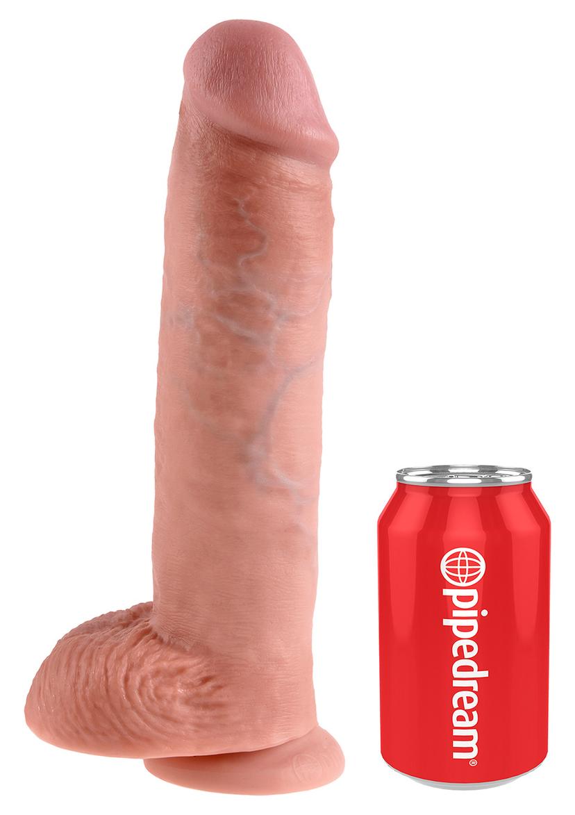 KING COCK 11 INCH W/ BALLS FLESH - 28cm  XXL - Dildo