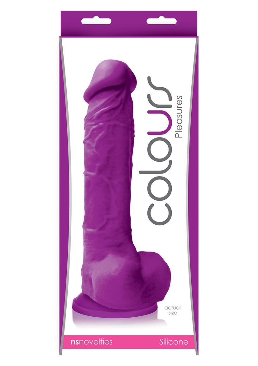 COLOURS PLEASURE DILDO 8INCH PURPLE