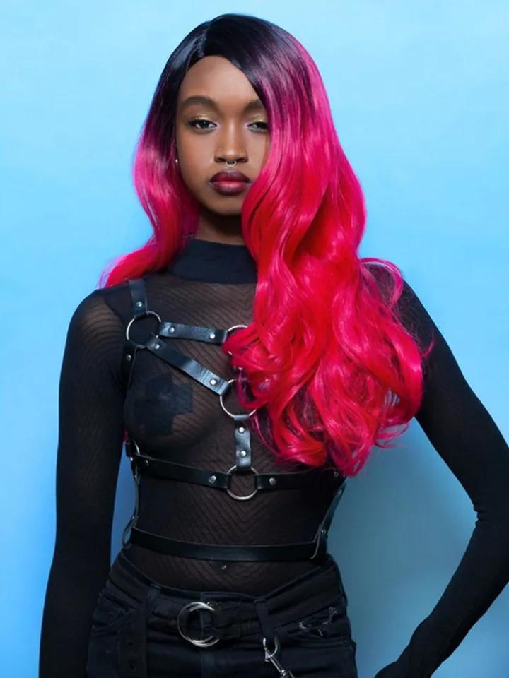 Manic Panic Red Curls Wig With Dark Roots