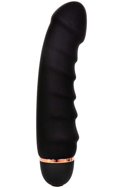 Black Amazing Ribbed Vibrator