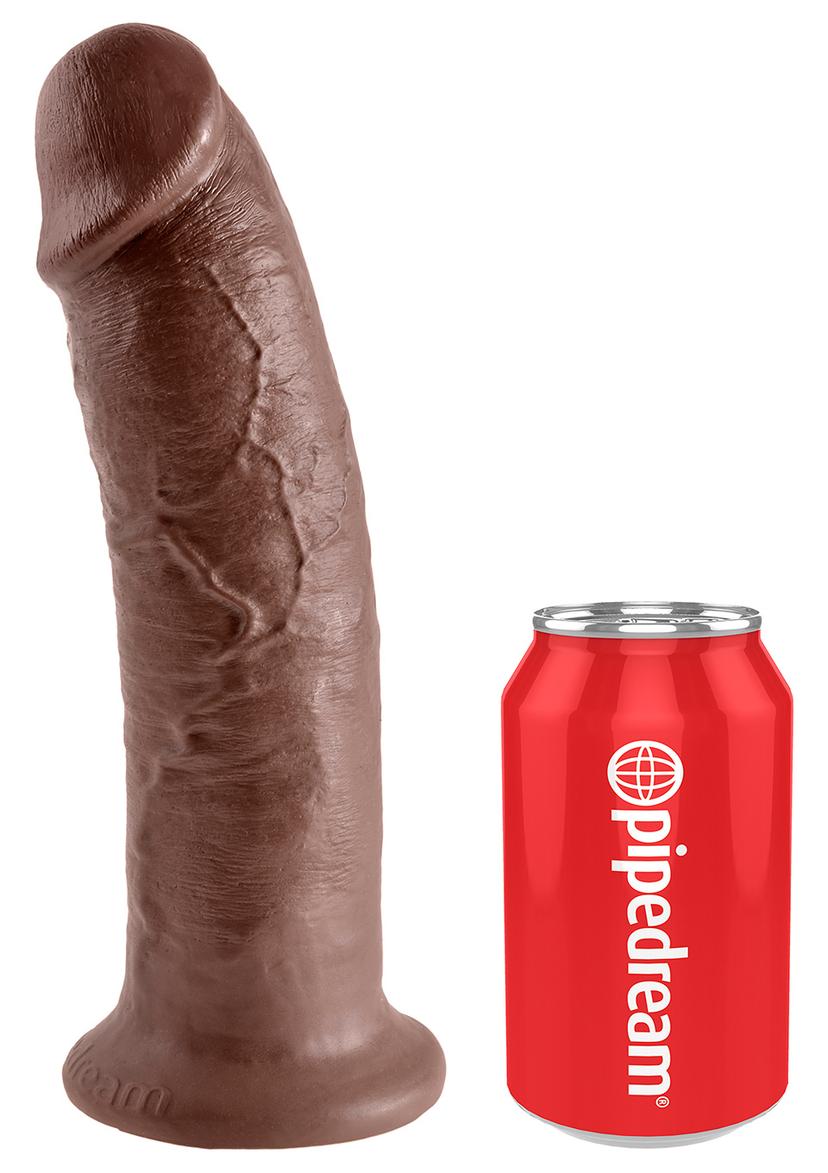 KING COCK 10 INCH BROWN DILDO