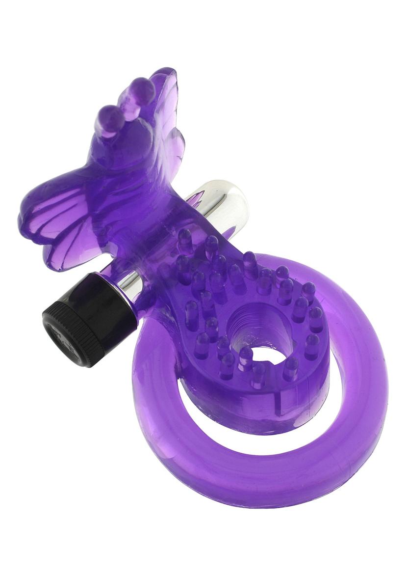 COCK&amp;BALL RING BUTTERFLY JELLY VIBE