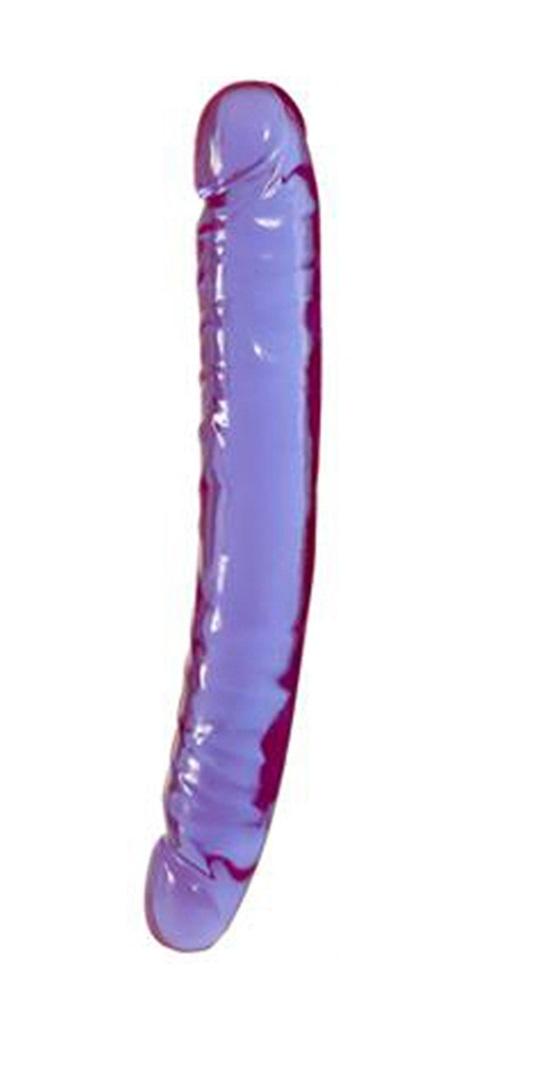 DOUBLE DONG 12INCH PURPLE JELLY - 30 cm Härlig Dubbel dildo